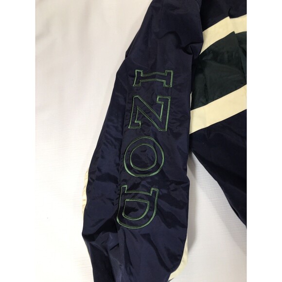 VTG IZOD Sport Mens Windbreaker Striped Sz large Embroidered Logo on Back Lined - Picture 6 of 7
